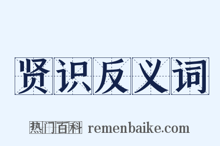 贤识反义词是什么意思的图片